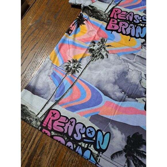 New XL Reason Short Sleeve Crew Neck Pullover Streetwear Tee Tshirt Graffiti - Picture 3 of 6